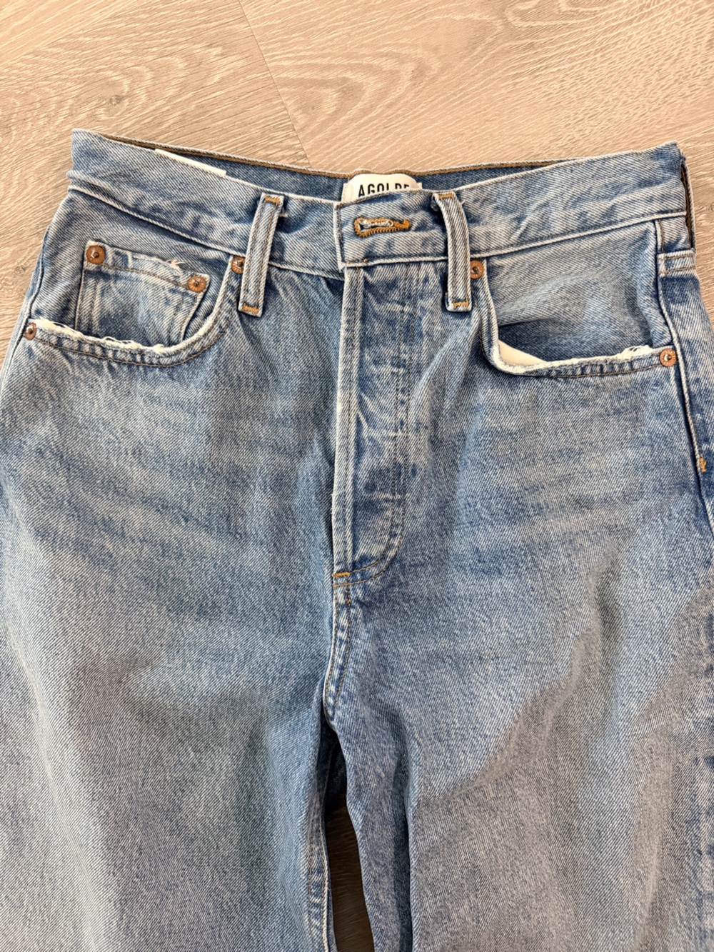 AGOLDE low slung baggy jeans in LIBERTINE- size 23 - Picture 7 of 9